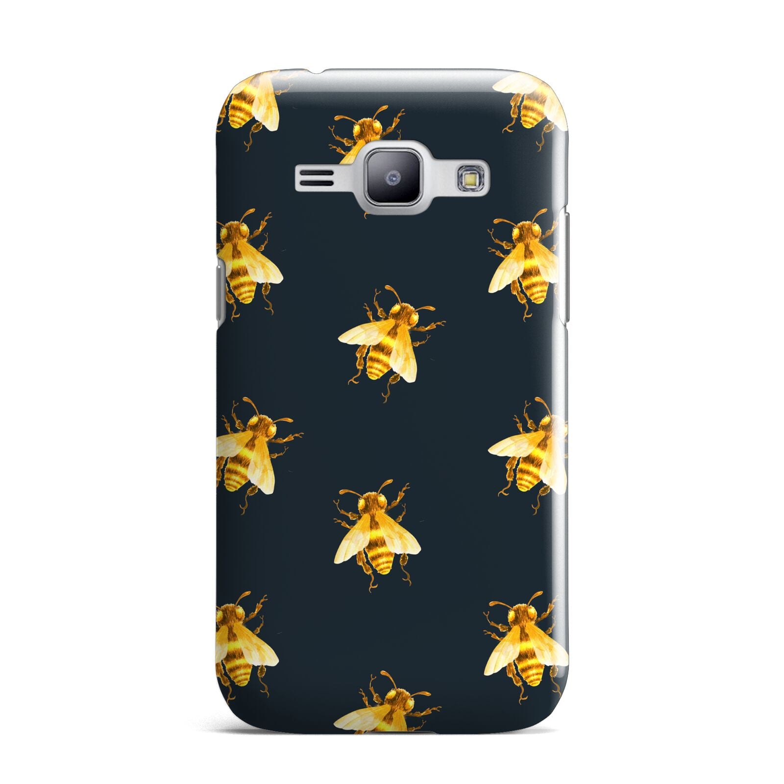 Golden Bees with Navy Background Samsung Galaxy J1 2015 Case