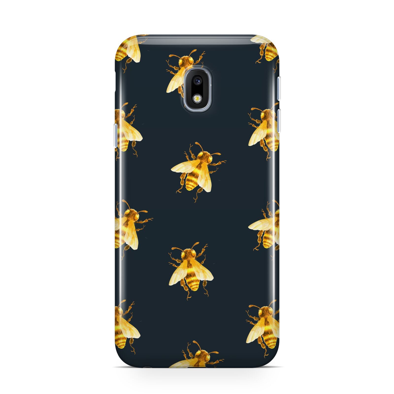 Golden Bees with Navy Background Samsung Galaxy J3 2017 Case