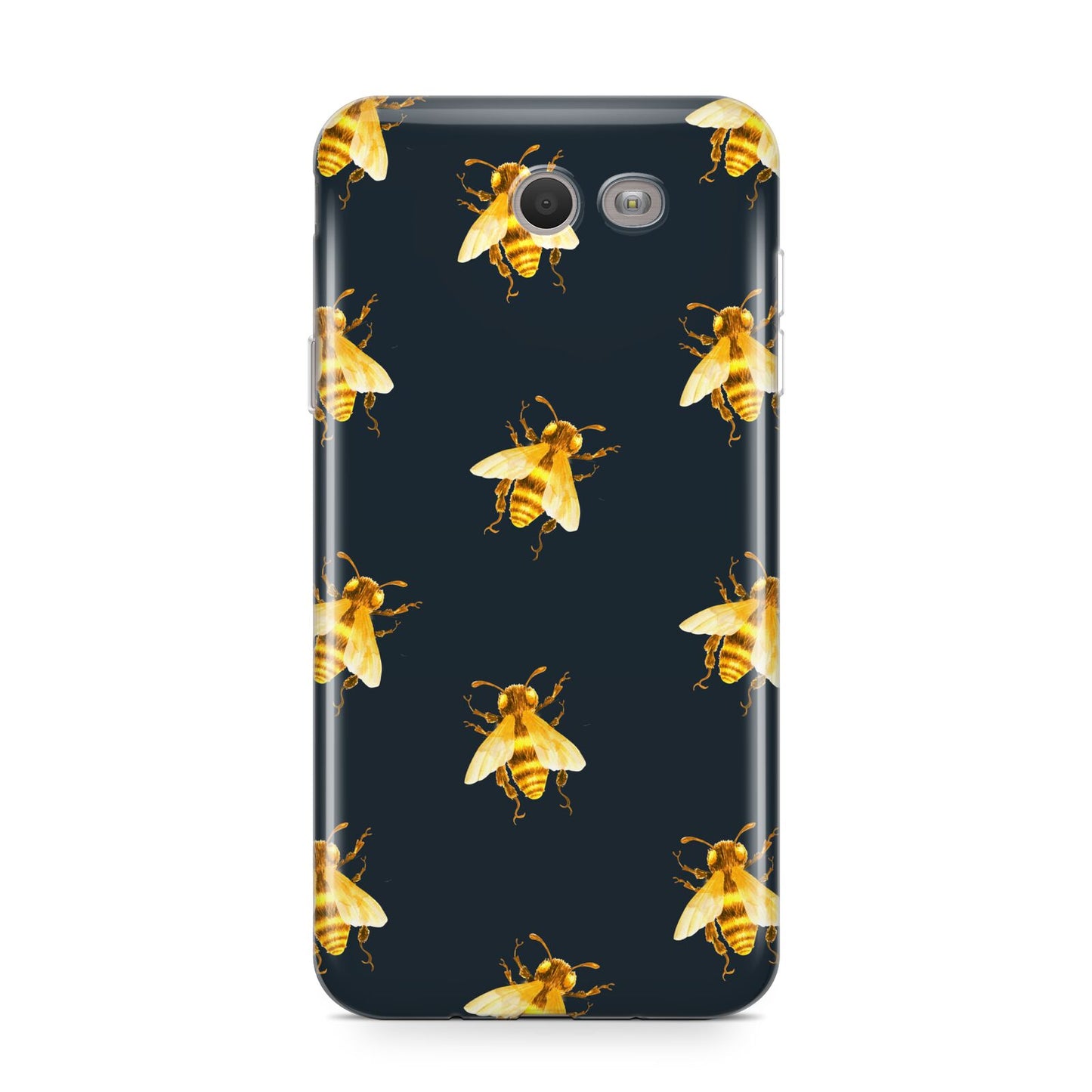 Golden Bees with Navy Background Samsung Galaxy J7 2017 Case