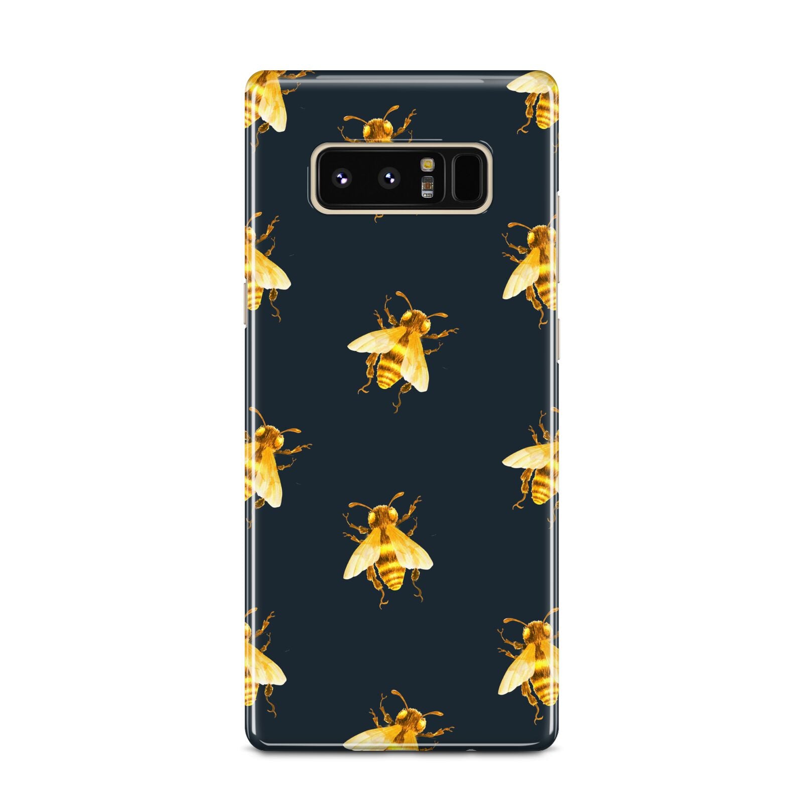 Golden Bees with Navy Background Samsung Galaxy Note 8 Case