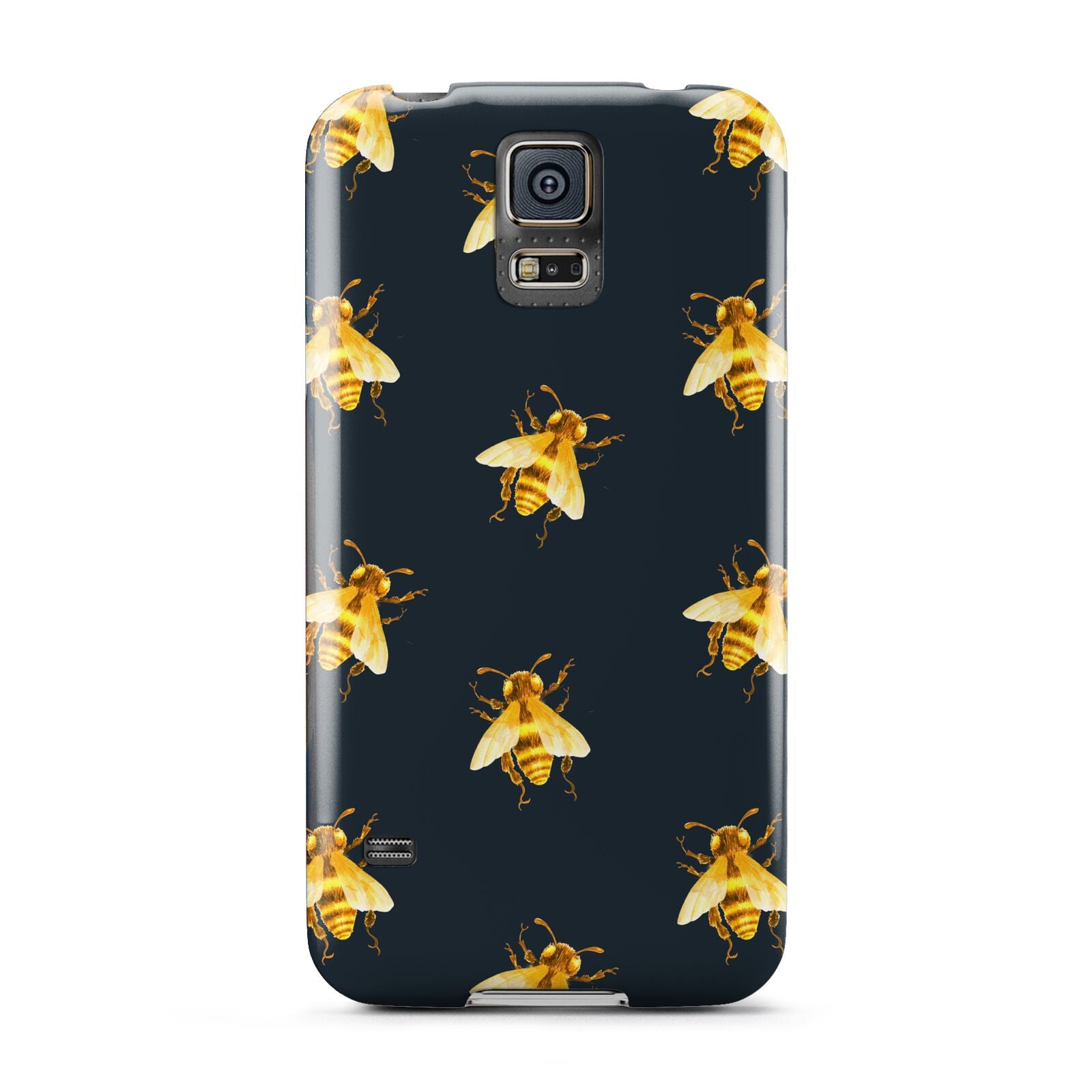 Golden Bees with Navy Background Samsung Galaxy S5 Case