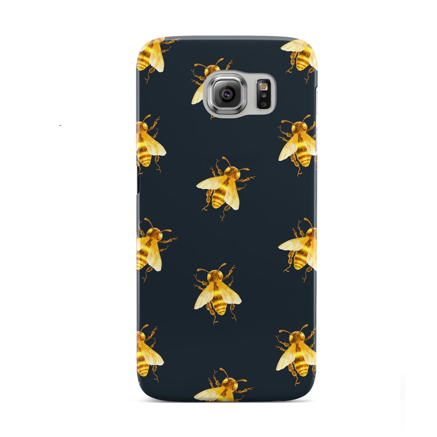 Golden Bees with Navy Background Samsung Galaxy S6 Case