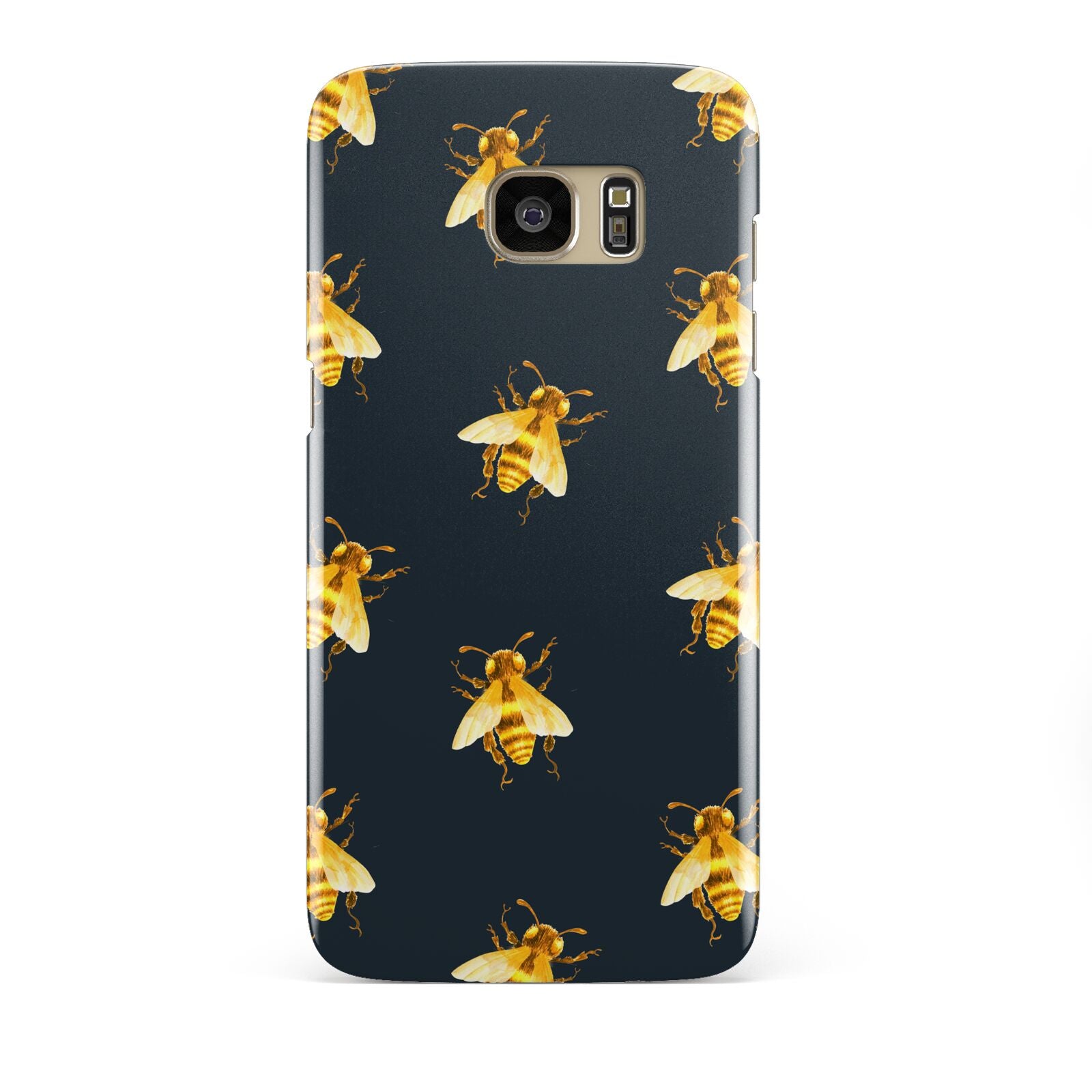 Golden Bees with Navy Background Samsung Galaxy S7 Edge Case