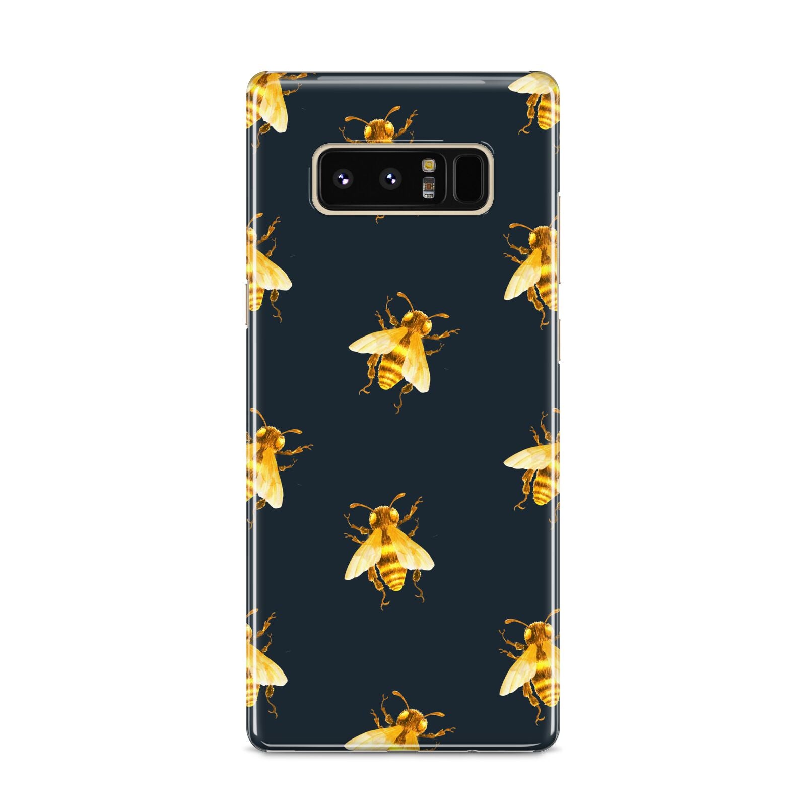 Golden Bees with Navy Background Samsung Galaxy S8 Case