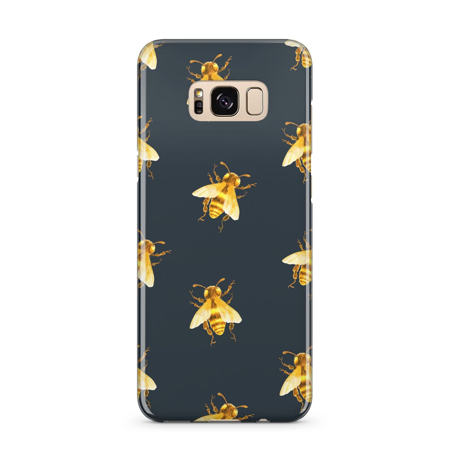 Golden Bees with Navy Background Samsung Galaxy S8 Plus Case