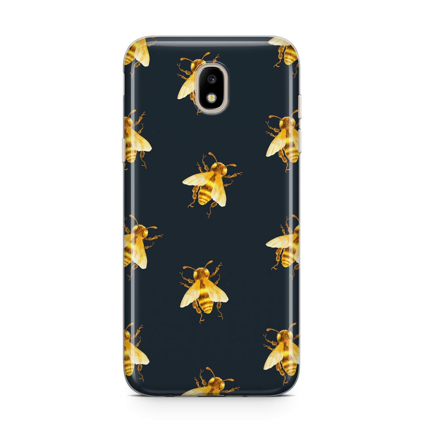 Golden Bees with Navy Background Samsung J5 2017 Case