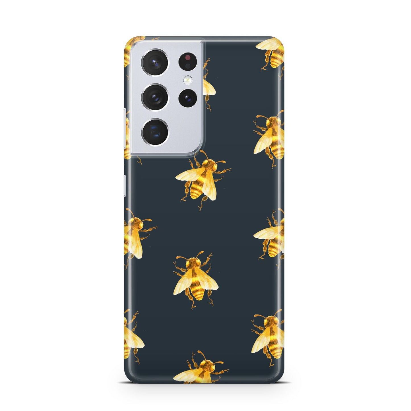 Golden Bees with Navy Background Samsung S21 Ultra Case