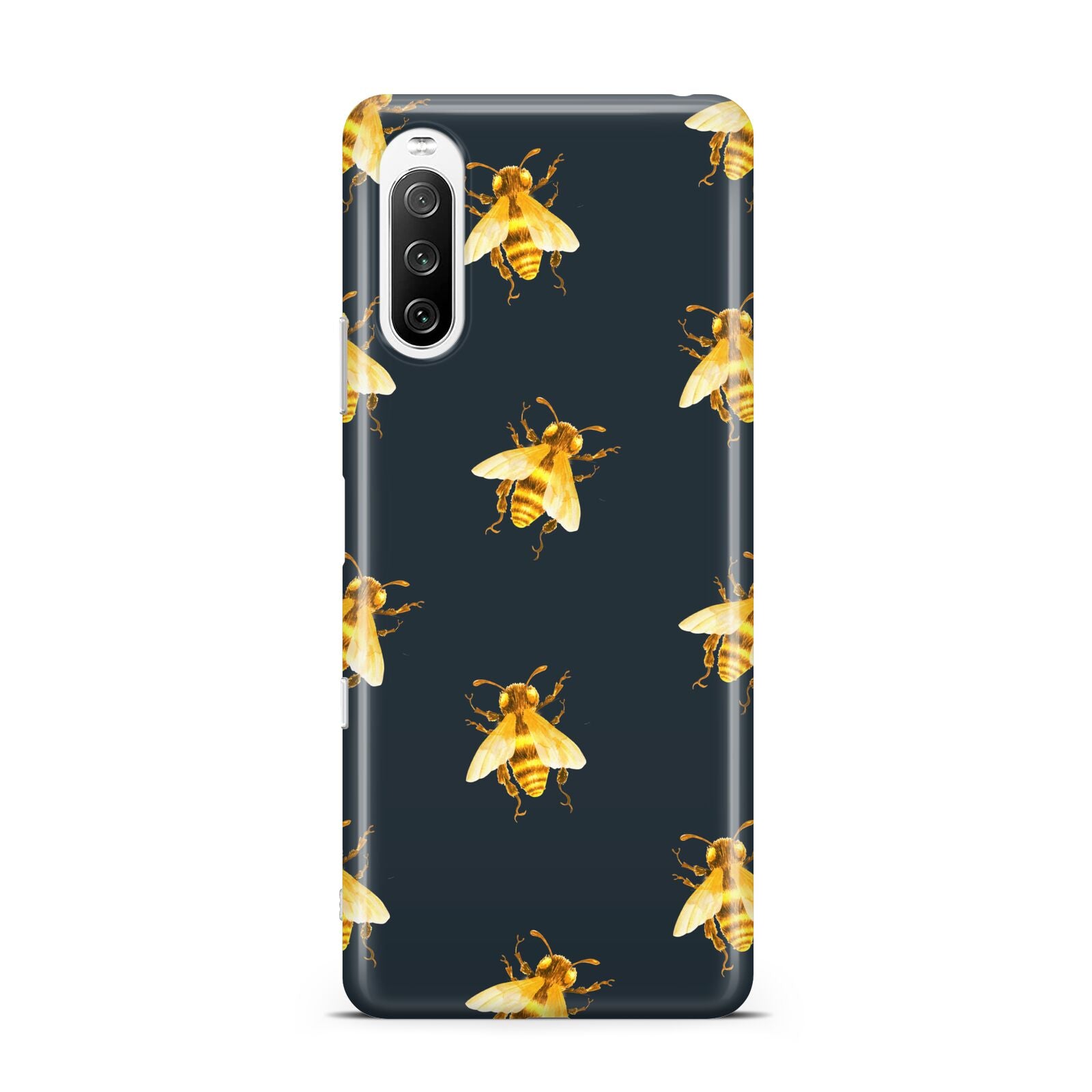 Golden Bees with Navy Background Sony Xperia 10 III Case