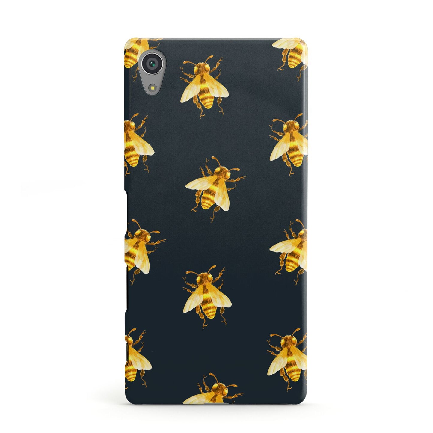 Golden Bees with Navy Background Sony Xperia Case