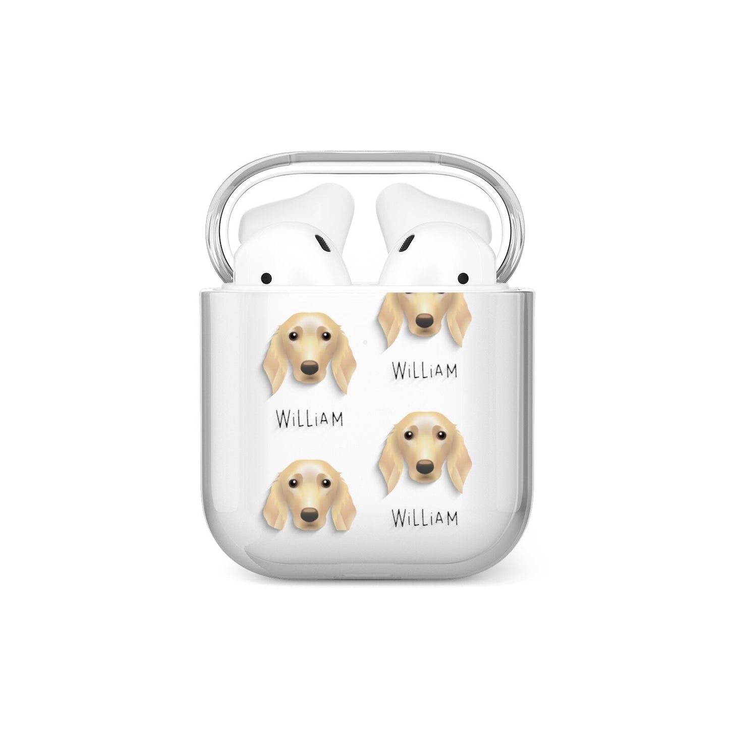 Golden Dox Icon with Name AirPods Case