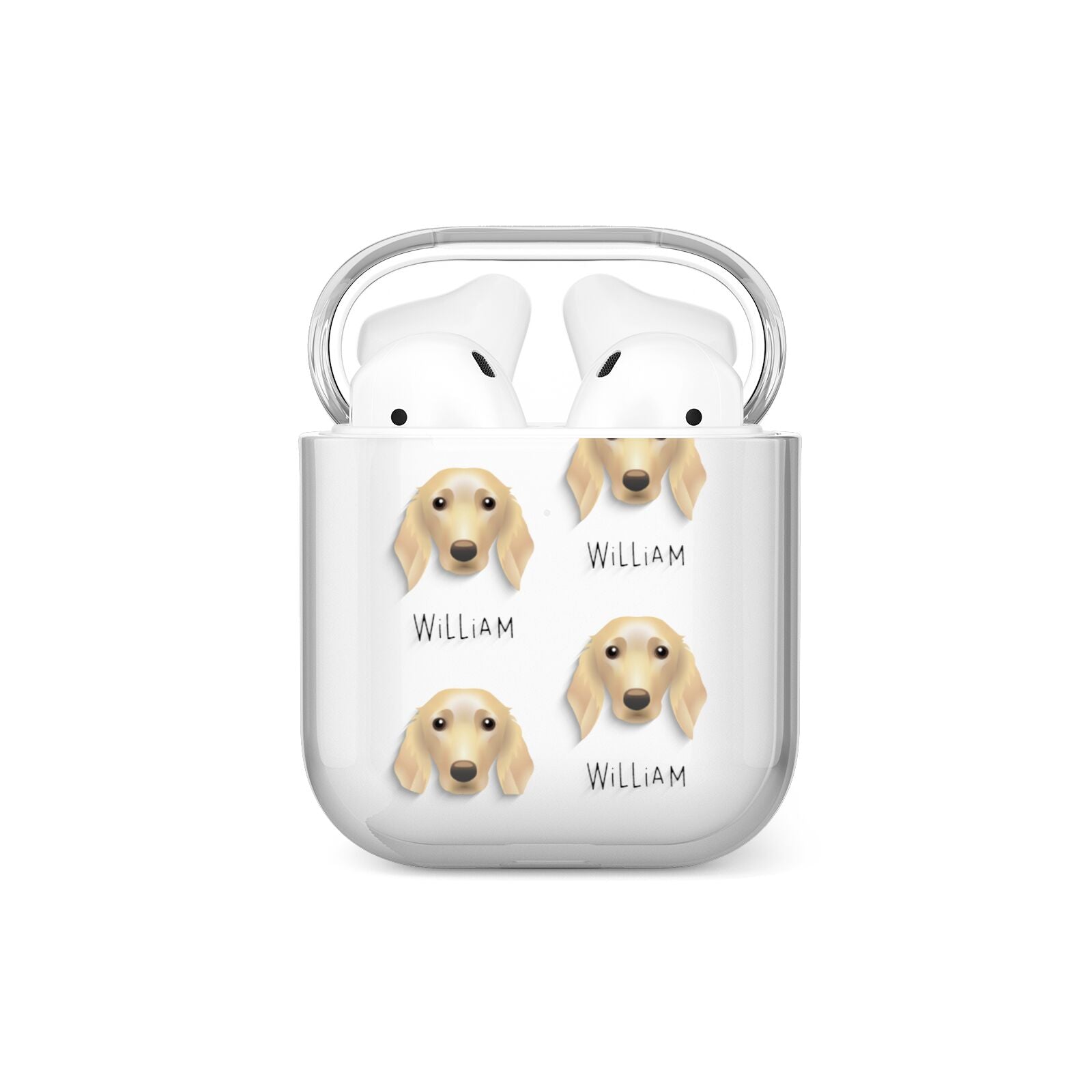 Golden Dox Icon with Name AirPods Case