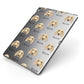 Golden Dox Icon with Name Apple iPad Case on Grey iPad Side View