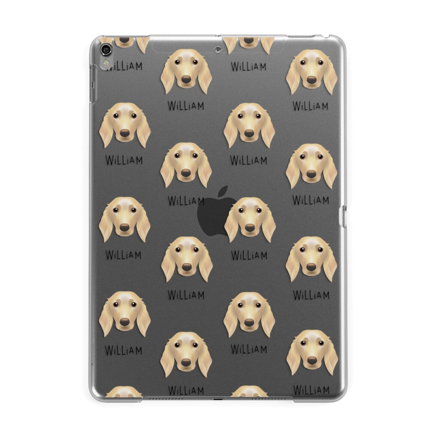 Golden Dox Icon with Name Apple iPad Grey Case