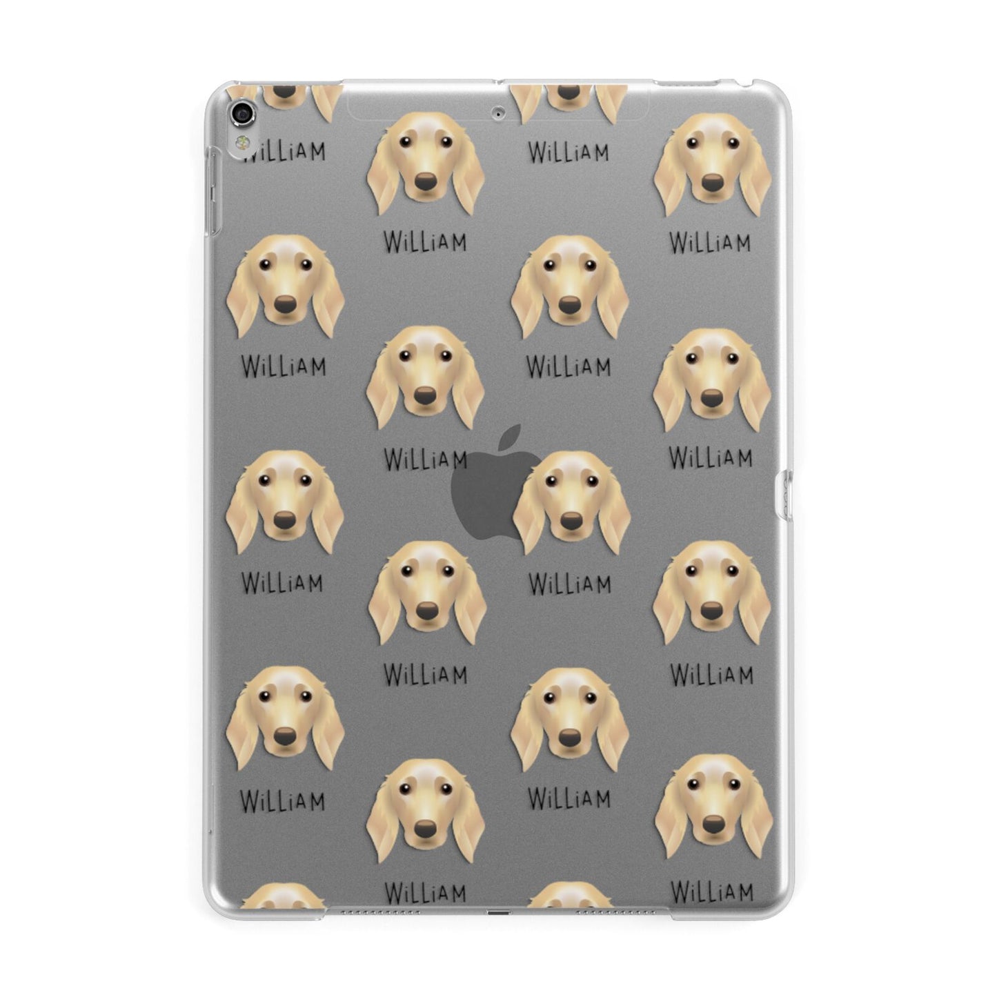 Golden Dox Icon with Name Apple iPad Silver Case