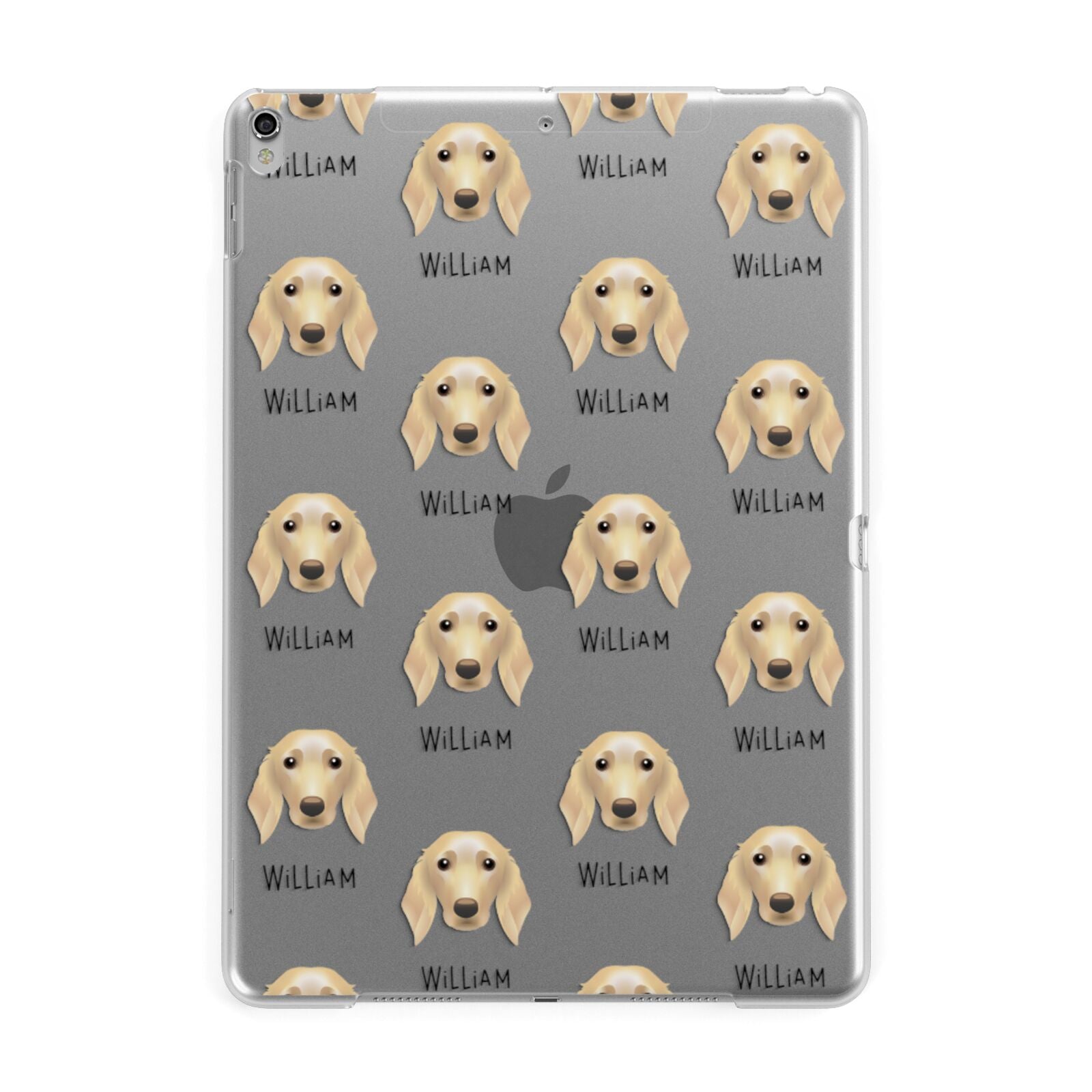 Golden Dox Icon with Name Apple iPad Silver Case