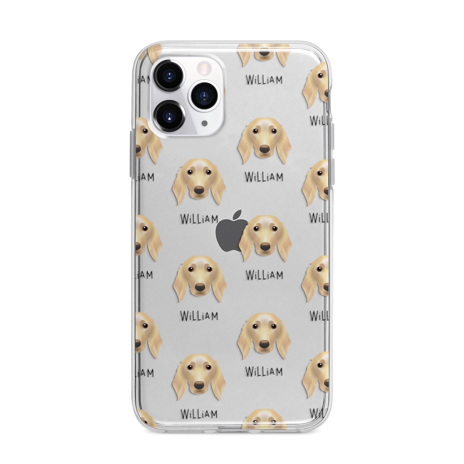 Golden Dox Icon with Name Apple iPhone 11 Pro Max in Silver with Bumper Case