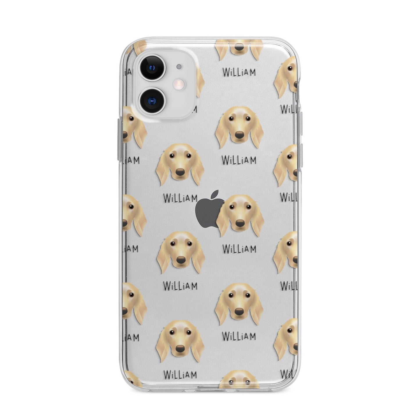 Golden Dox Icon with Name Apple iPhone 11 in White with Bumper Case