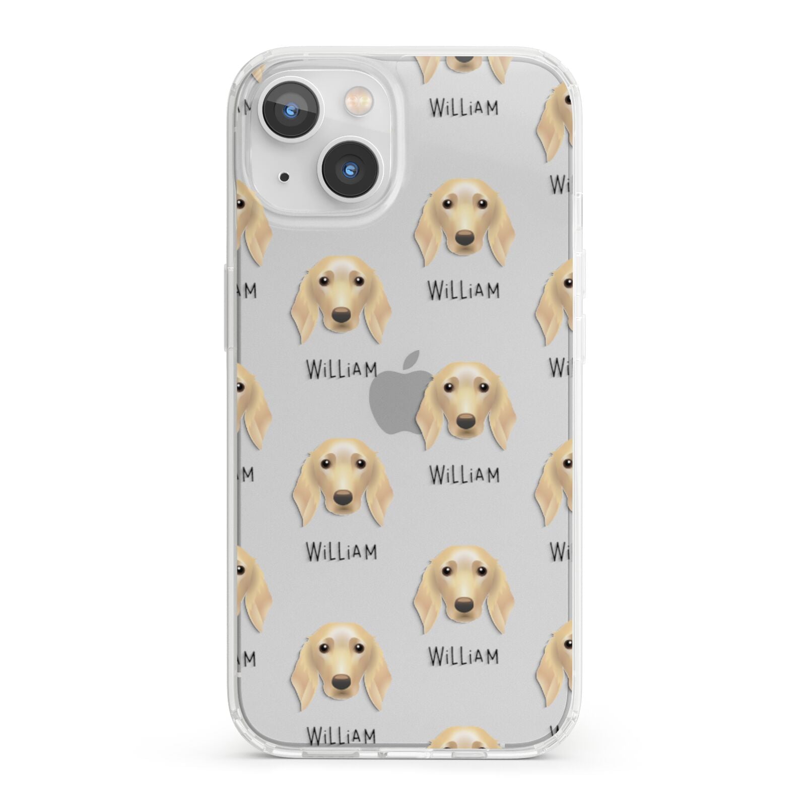 Golden Dox Icon with Name iPhone 13 Clear Bumper Case