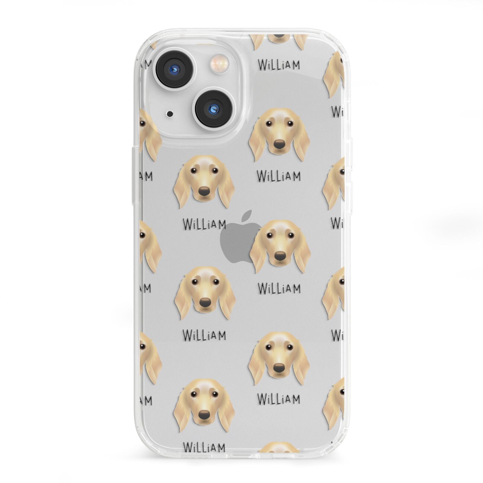 Golden Dox Icon with Name iPhone 13 Mini Clear Bumper Case