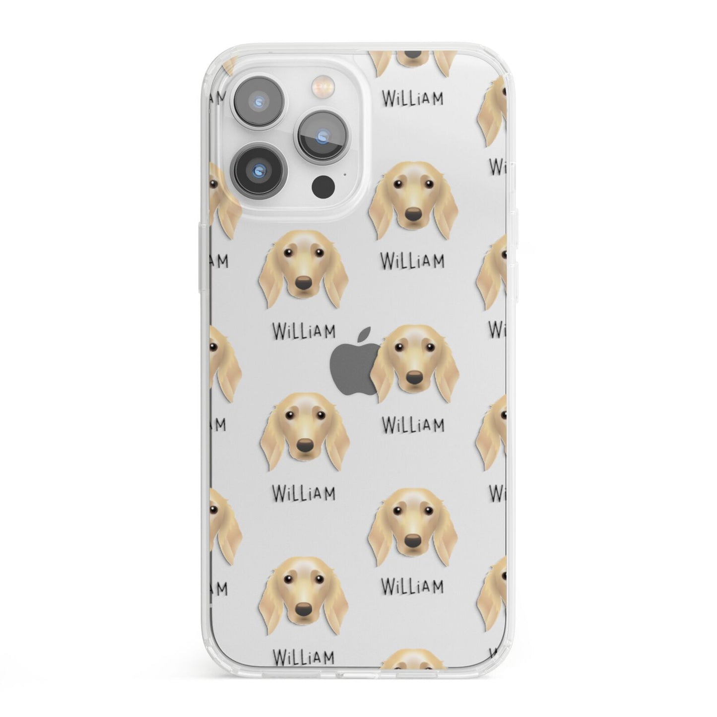 Golden Dox Icon with Name iPhone 13 Pro Max Clear Bumper Case