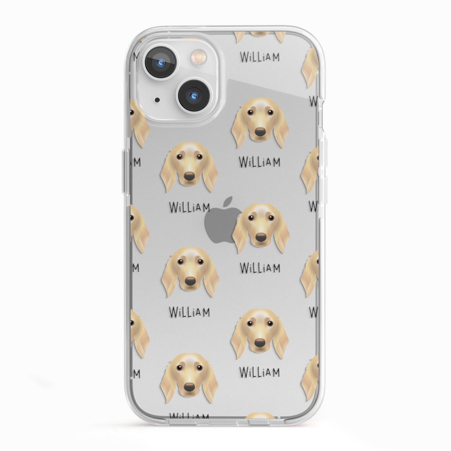 Golden Dox Icon with Name iPhone 13 TPU Impact Case with White Edges