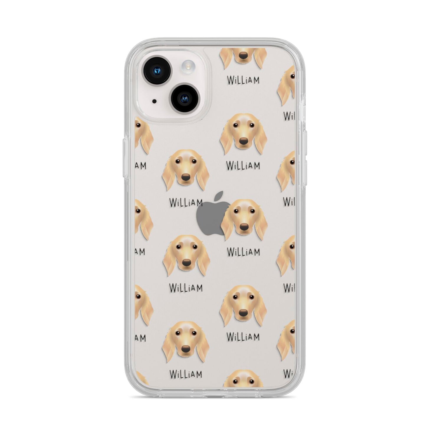 Golden Dox Icon with Name iPhone 14 Plus Clear Tough Case Starlight