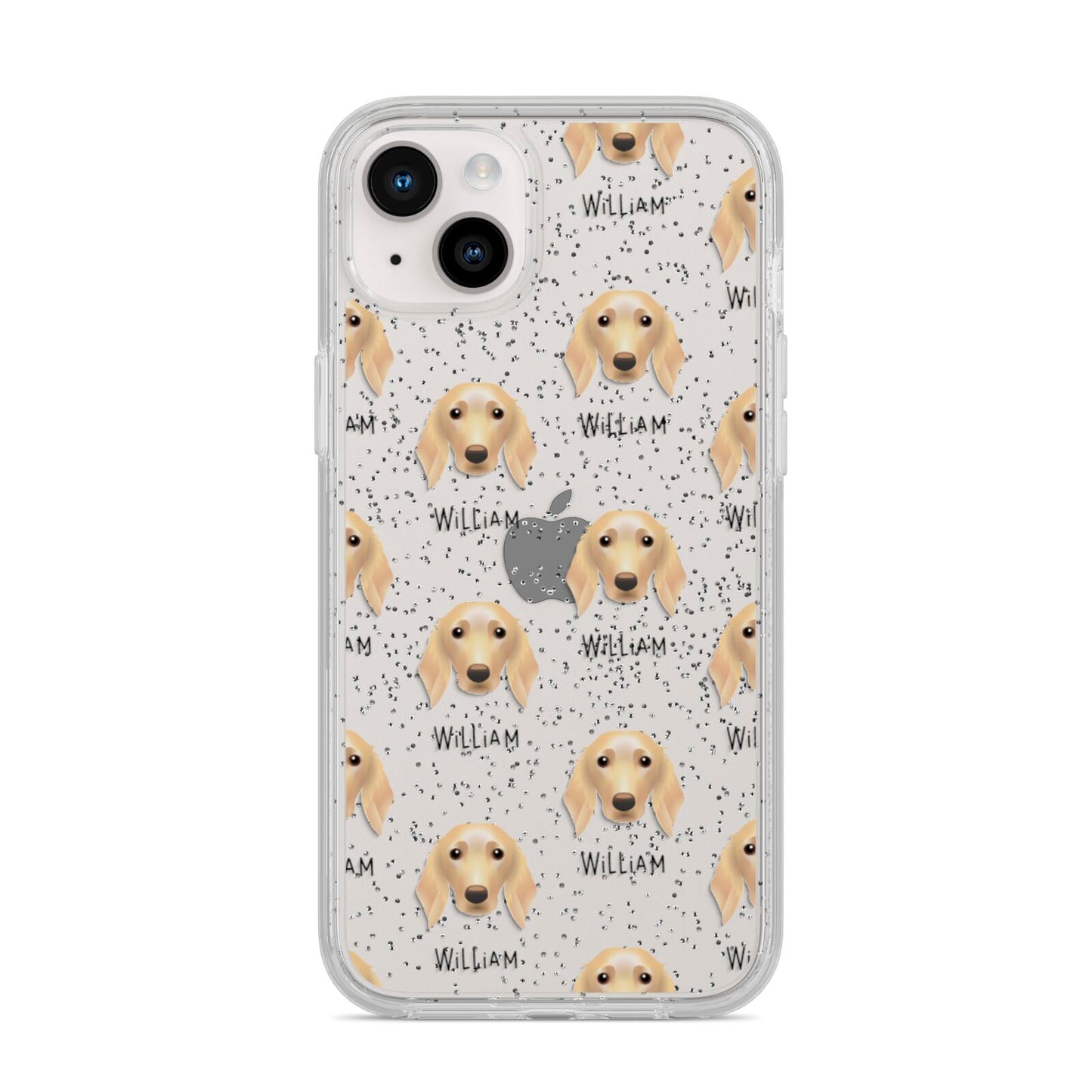 Golden Dox Icon with Name iPhone 14 Plus Glitter Tough Case Starlight