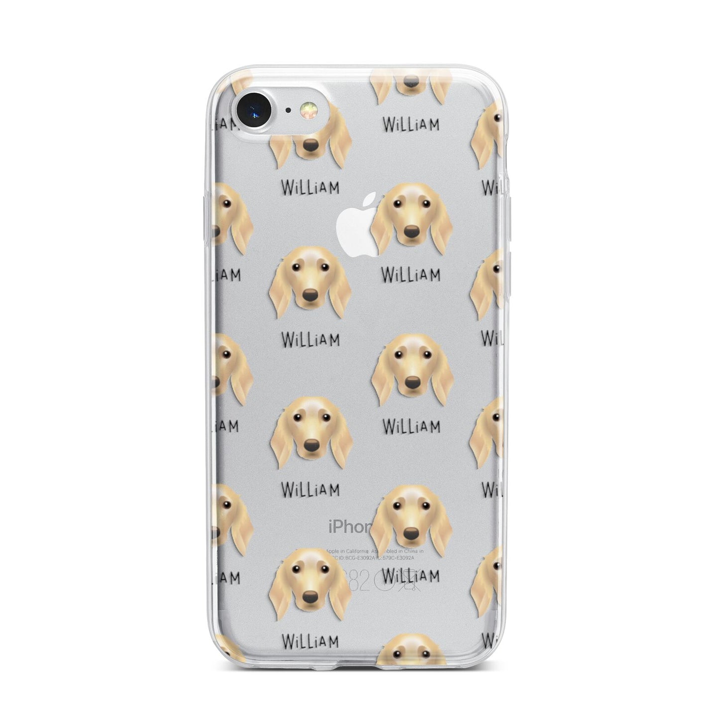 Golden Dox Icon with Name iPhone 7 Bumper Case on Silver iPhone