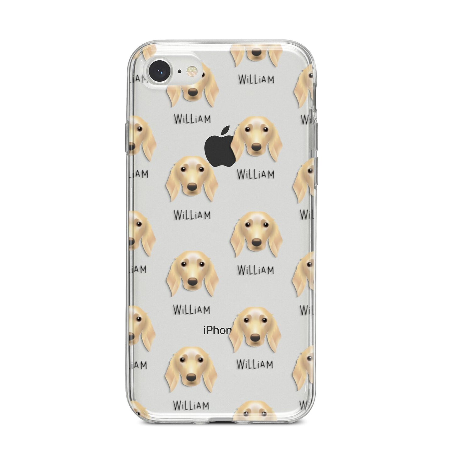 Golden Dox Icon with Name iPhone 8 Bumper Case on Silver iPhone