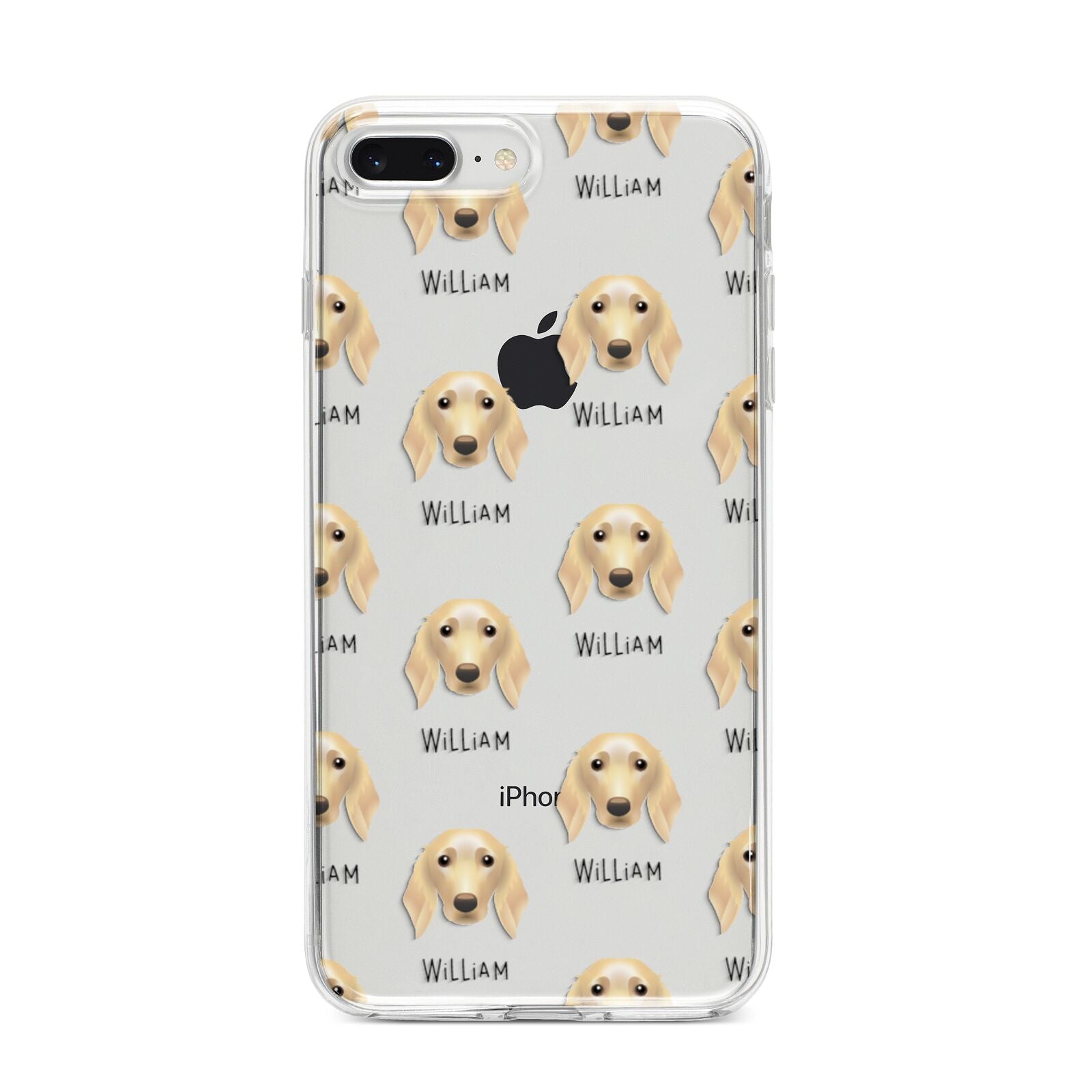 Golden Dox Icon with Name iPhone 8 Plus Bumper Case on Silver iPhone