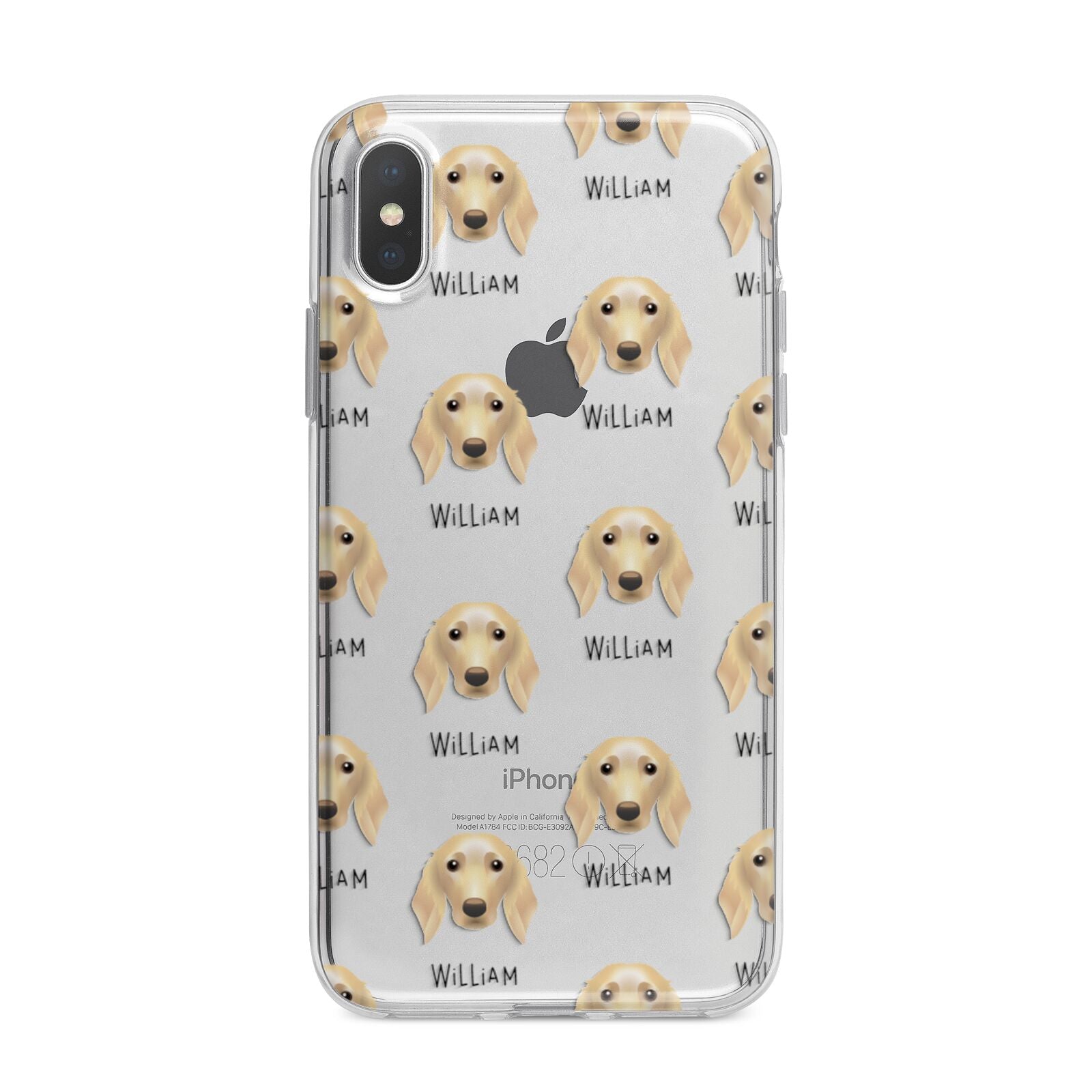 Golden Dox Icon with Name iPhone X Bumper Case on Silver iPhone Alternative Image 1