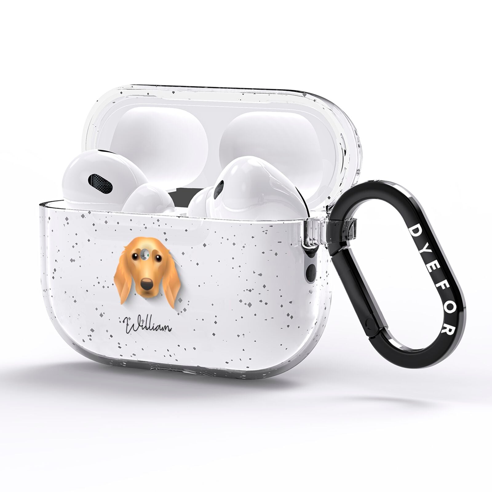 Golden Dox Personalised AirPods Pro Glitter Case Side Image