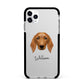 Golden Dox Personalised Apple iPhone 11 Pro Max in Silver with Black Impact Case