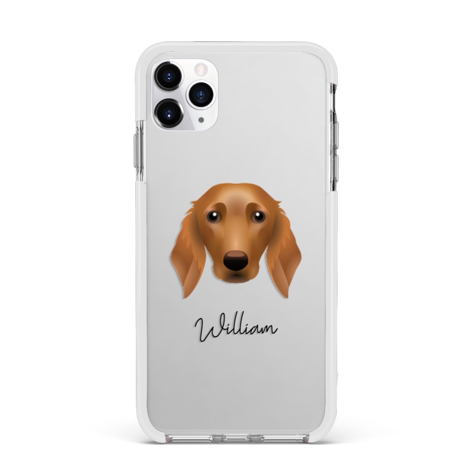 Golden Dox Personalised Apple iPhone 11 Pro Max in Silver with White Impact Case