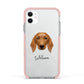 Golden Dox Personalised Apple iPhone 11 in White with Pink Impact Case