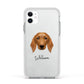 Golden Dox Personalised Apple iPhone 11 in White with White Impact Case