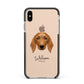 Golden Dox Personalised Apple iPhone Xs Max Impact Case Black Edge on Gold Phone