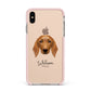 Golden Dox Personalised Apple iPhone Xs Max Impact Case Pink Edge on Gold Phone