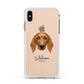Golden Dox Personalised Apple iPhone Xs Max Impact Case White Edge on Gold Phone