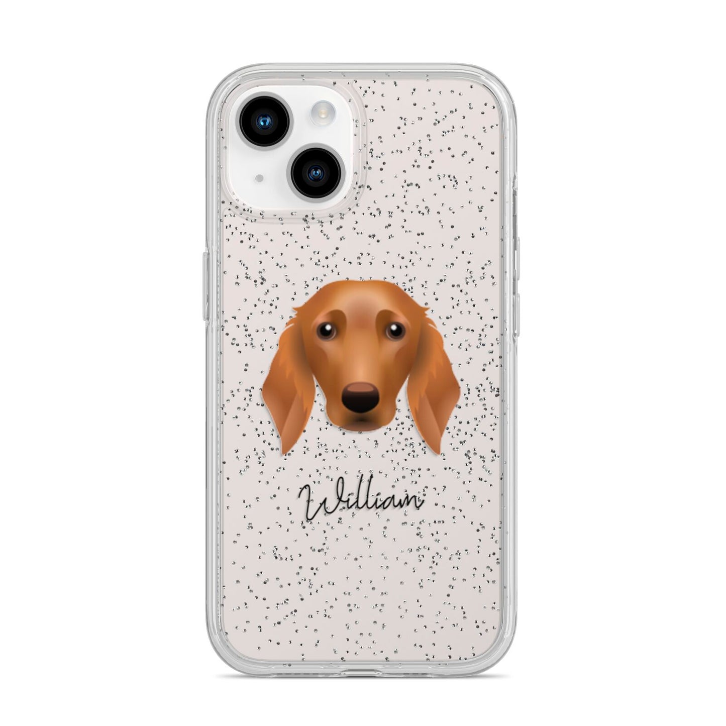 Golden Dox Personalised iPhone 14 Glitter Tough Case Starlight