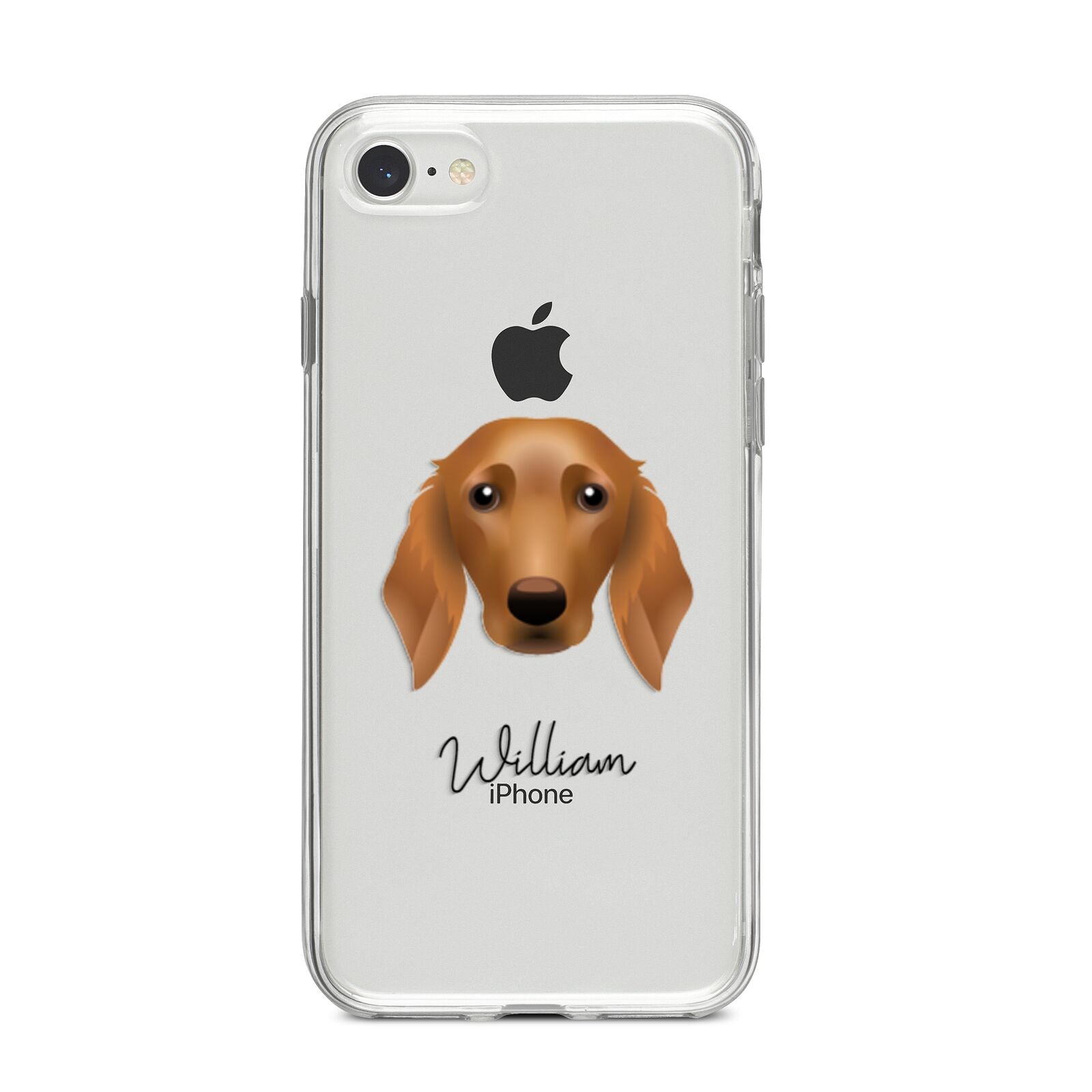 Golden Dox Personalised iPhone 8 Bumper Case on Silver iPhone