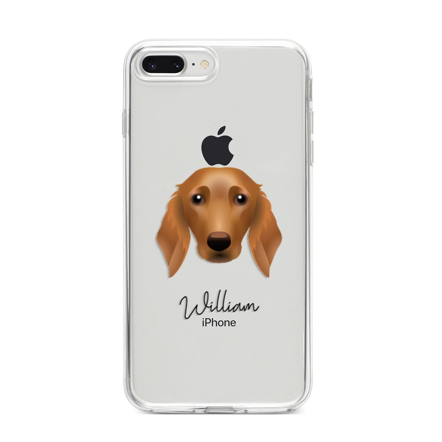 Golden Dox Personalised iPhone 8 Plus Bumper Case on Silver iPhone
