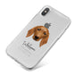 Golden Dox Personalised iPhone X Bumper Case on Silver iPhone