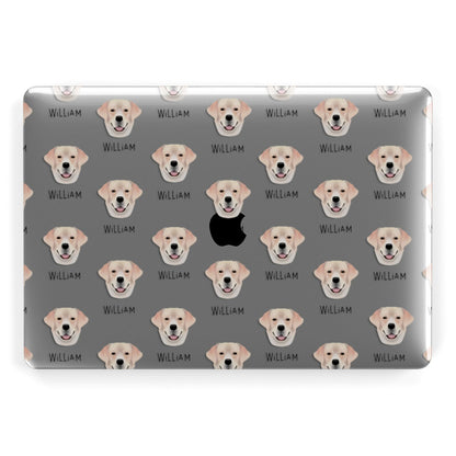 Golden Labrador Icon with Name Apple MacBook Case