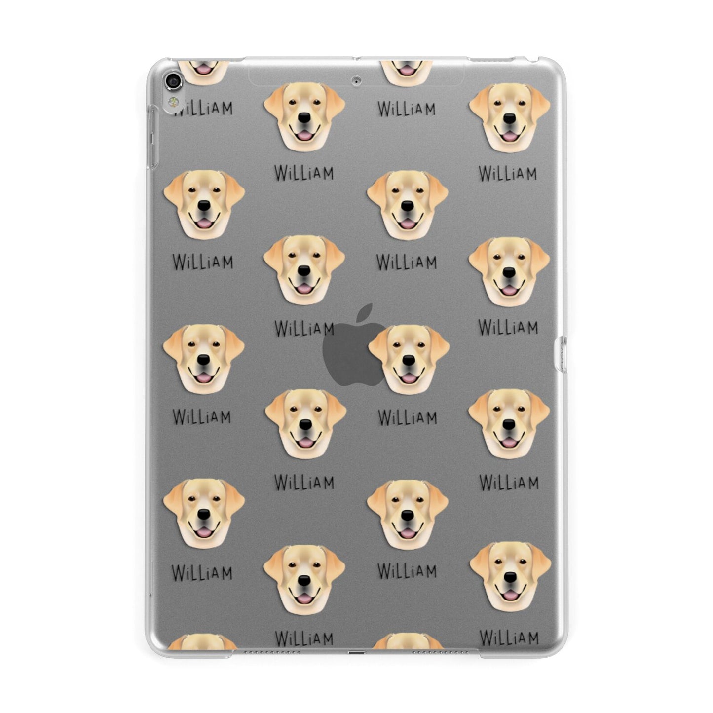 Golden Labrador Icon with Name Apple iPad Silver Case