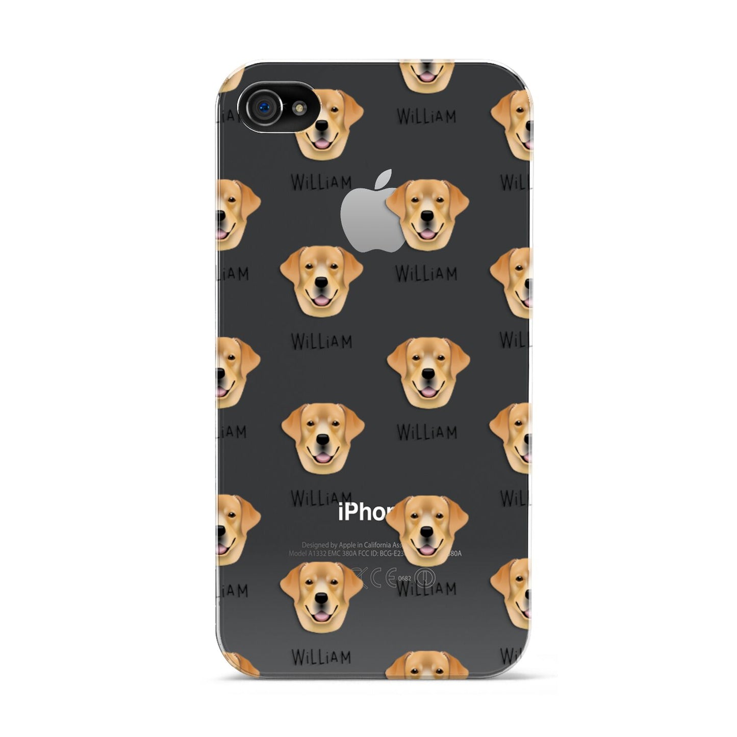 Golden Labrador Icon with Name Apple iPhone 4s Case