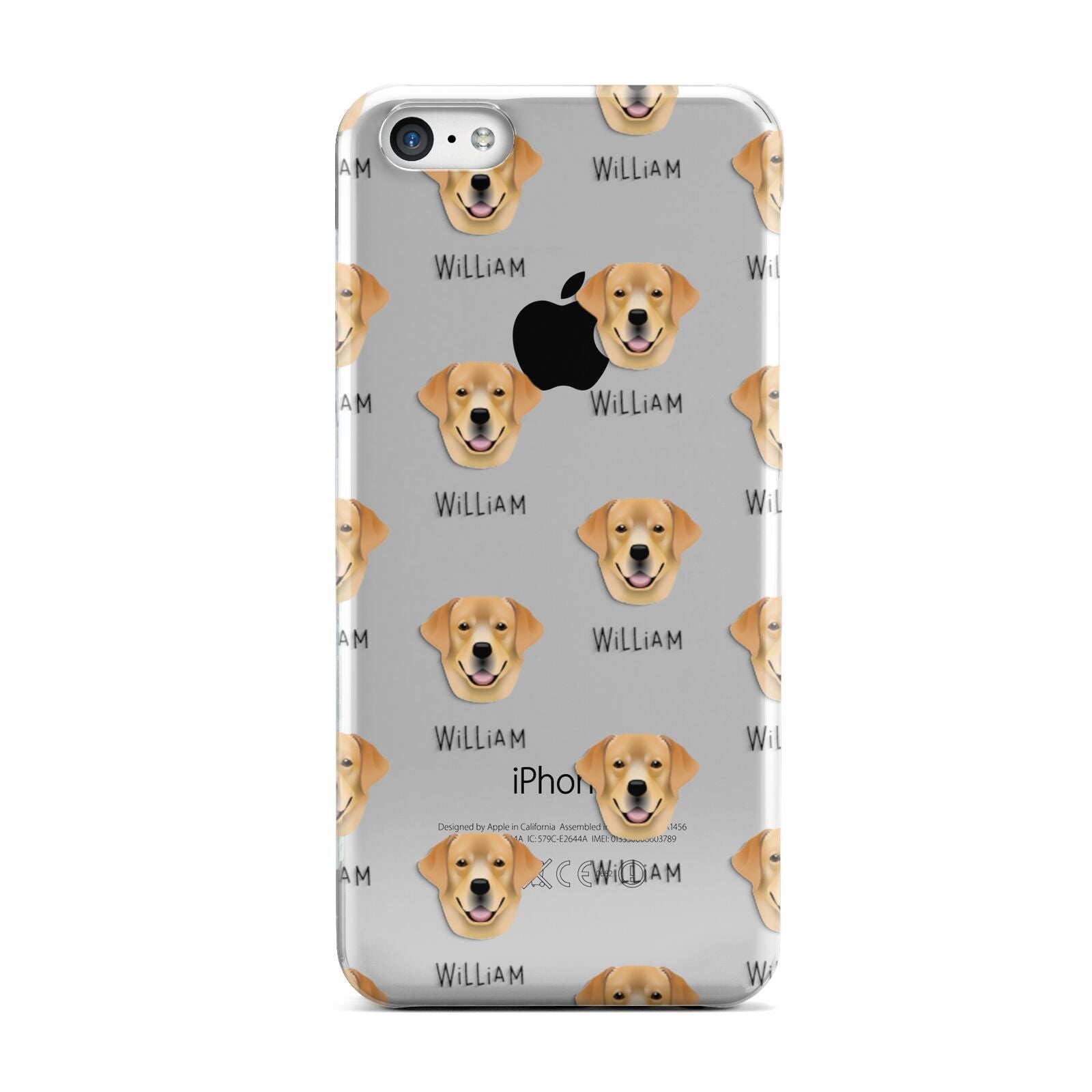 Golden Labrador Icon with Name Apple iPhone 5c Case