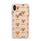 Golden Labrador Icon with Name Apple iPhone Xs Max Impact Case Pink Edge on Gold Phone