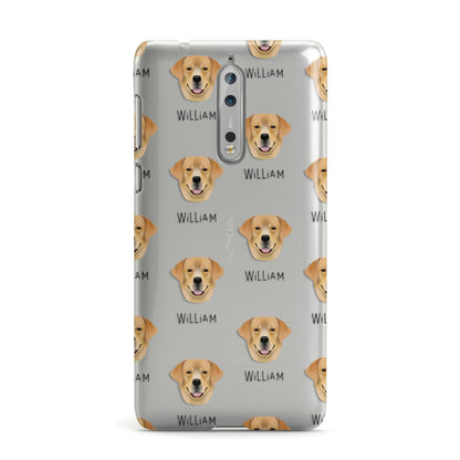 Golden Labrador Icon with Name Nokia Case