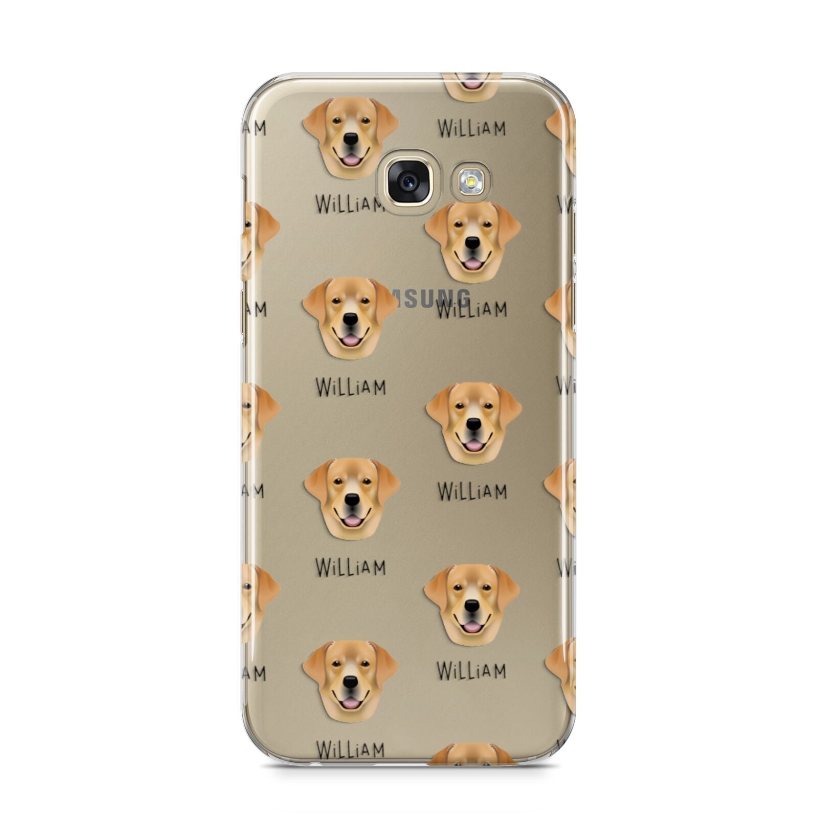 Golden Labrador Icon with Name Samsung Galaxy A5 2017 Case on gold phone